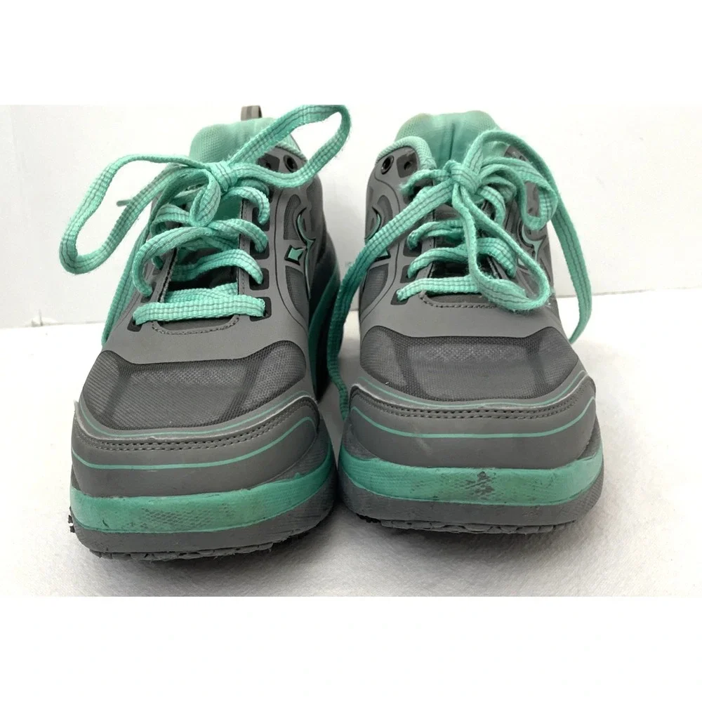 GDefy Gravity Defyer‎ Shoes Women's 10.5 Gray Teal Veroshock Trampoline Flexnet